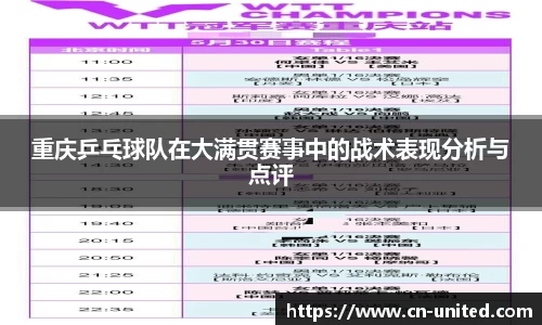 重庆乒乓球队在大满贯赛事中的战术表现分析与点评